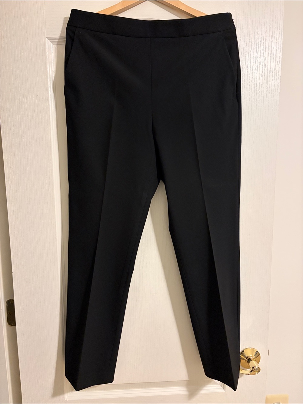 Ann Taylor Black Straight-Leg Dress Trousers